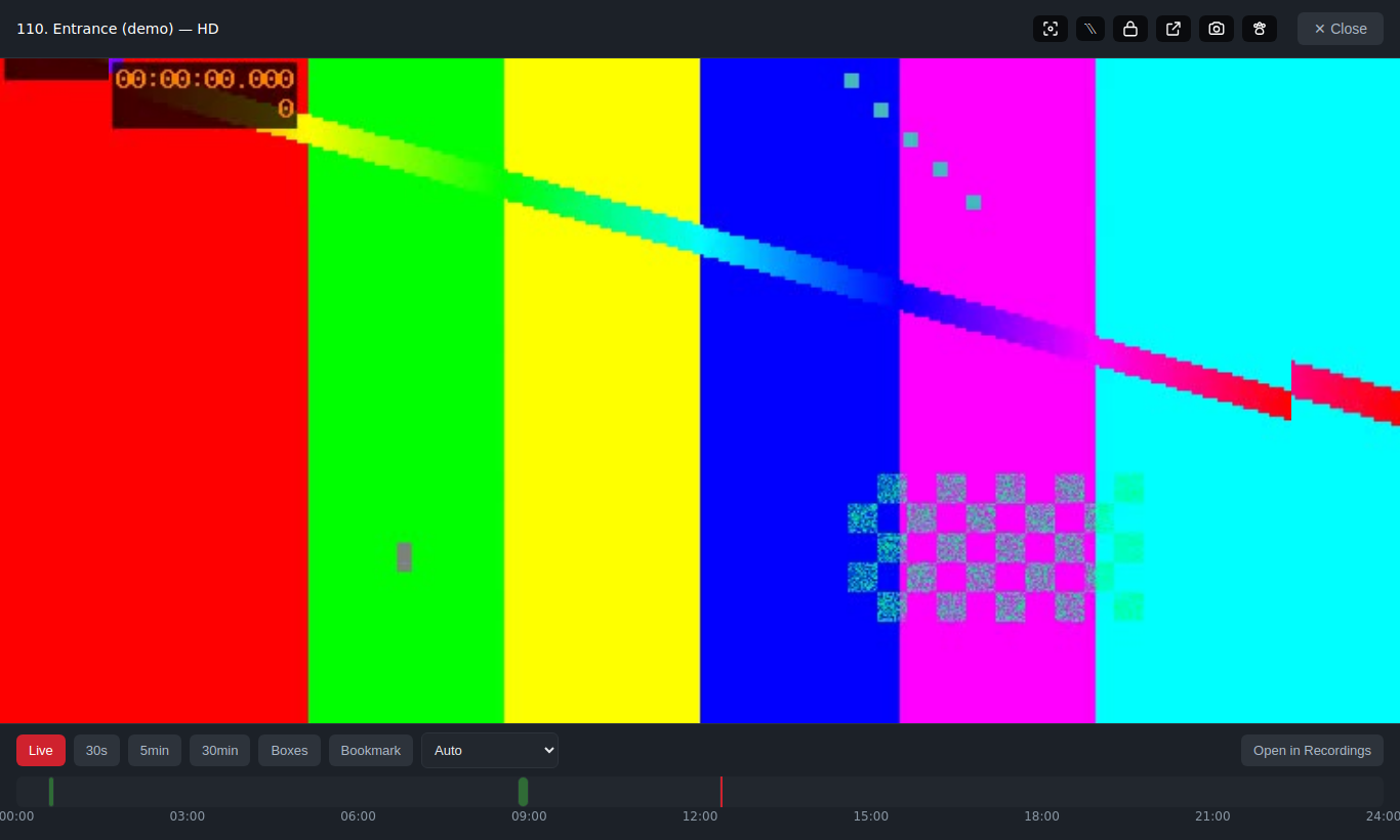 HD view of one camera